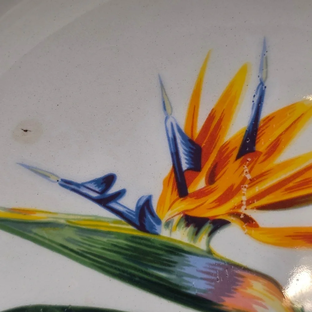 Santa Anita Ware Bird of Paradise Salt & Pepper Shakers-Creamer-Soup Bowl 1949